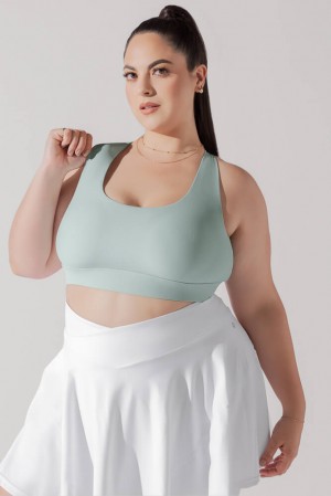 POPFLEX Adventure Scoop Bra (Gerippt) Seafoam | 90KWBZLET