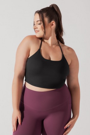 POPFLEX Flexy Crop Top Schwarz | 86RIGJKVM