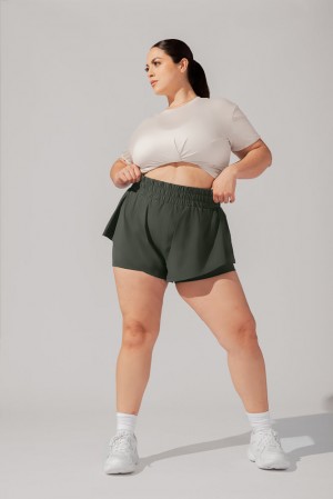 POPFLEX High Waisted Supershort™ Forestwood | 05IQCXEAD