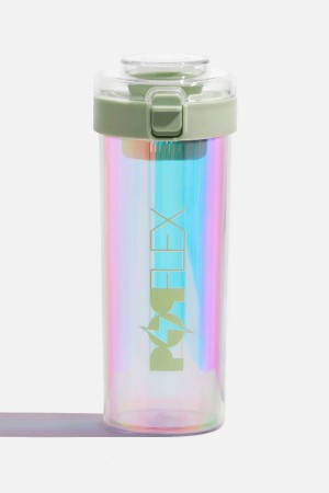 POPFLEX Iridescent Shaker Bottle Hellgrün | 25ZLTUVDJ