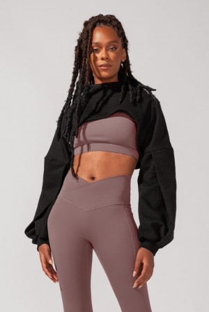 POPFLEX Mockneck Shruggie Schwarz | 86XACBZUW