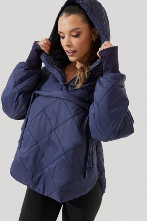 POPFLEX Pillow Packable Puffer Jacket Navy | 58CKTPMAS