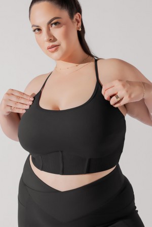 POPFLEX Plié Corset Crop Bralette Schwarz | 26XDOQIHC