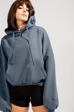 POPFLEX Pullover Cloud Hoodie Blau | 53IXHKCYE