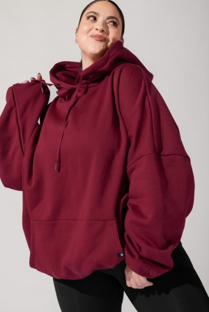 POPFLEX Pullover Cloud Hoodie Crimson | 84JWSPCRU