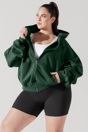 POPFLEX Zip Cloud Hoodie Grün | 84VYHUOMC