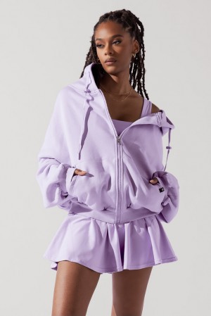 POPFLEX Zip Cloud Hoodie Lavendel | 64KSZVHOT