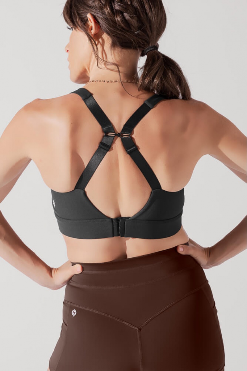 POPFLEX Adventure Scoop Bra (Gerippt) Charcoal | 10MEJBLDZ