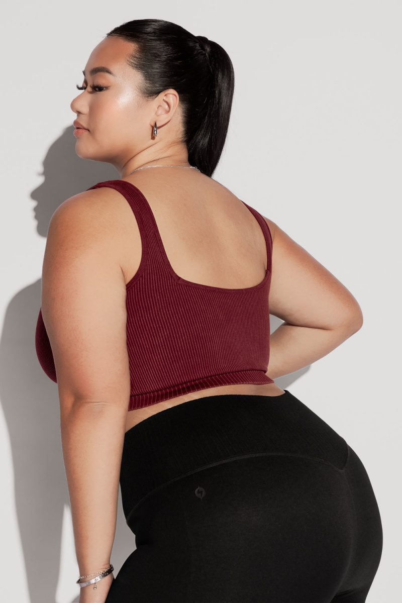 POPFLEX Be My Sweetheart Seamless Crop Top Garnet | 15LSVKIRJ