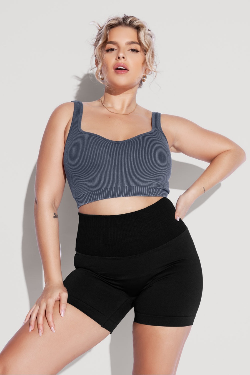 POPFLEX Be My Sweetheart Seamless Crop Top Indigo | 97WHVRMUJ