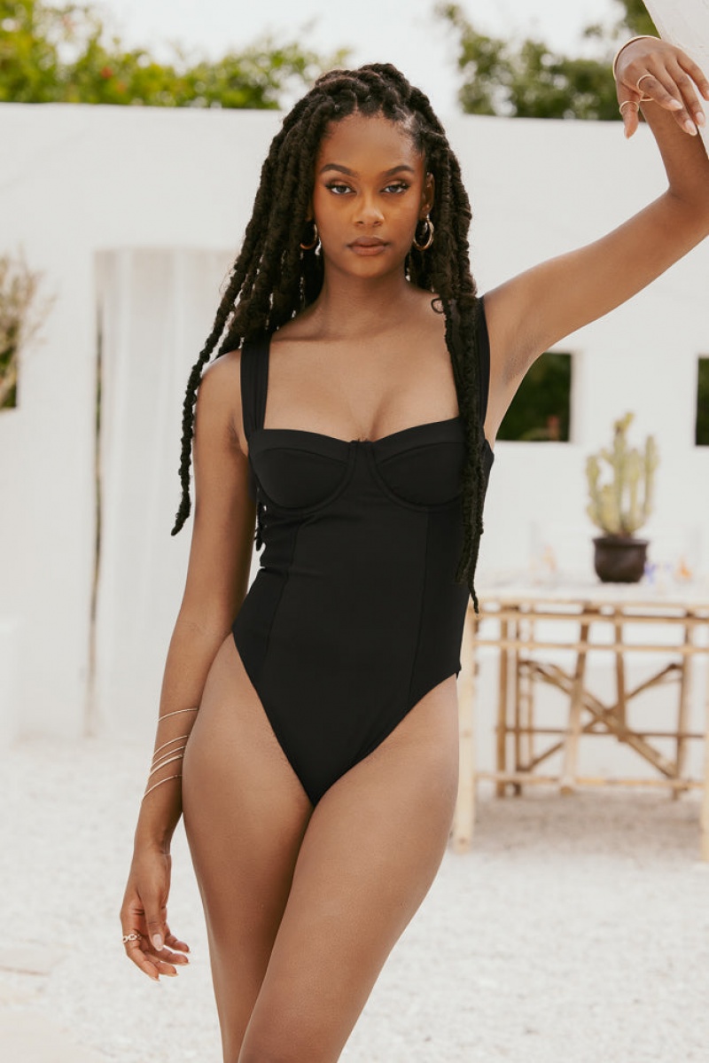 POPFLEX Boardwalk Bombshell One Piece Schwarz | 30NFZIRVK