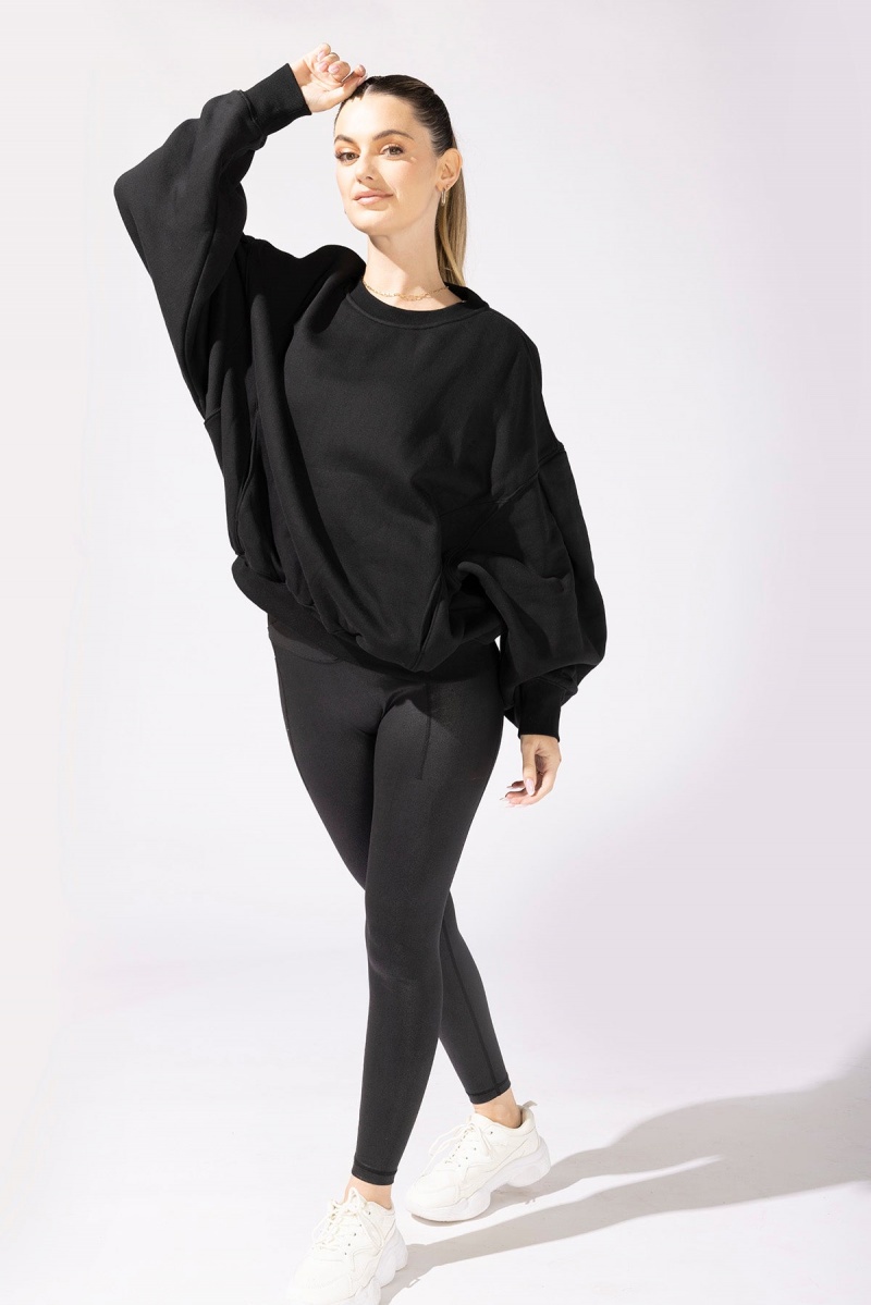 POPFLEX Brunch Pullover Schwarz | 57GQHUZTY