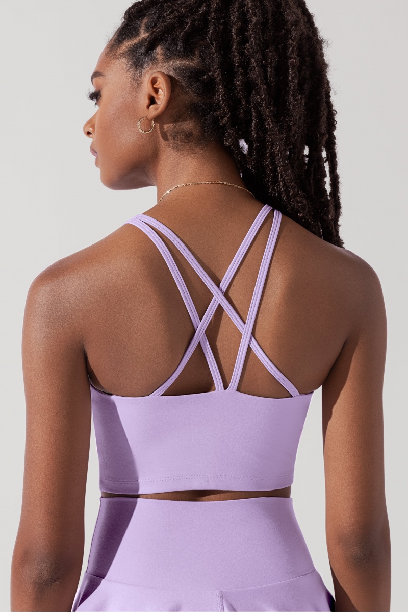 POPFLEX Celeste Mesh Crop Bralette Lavendel | 25DGIFMVB