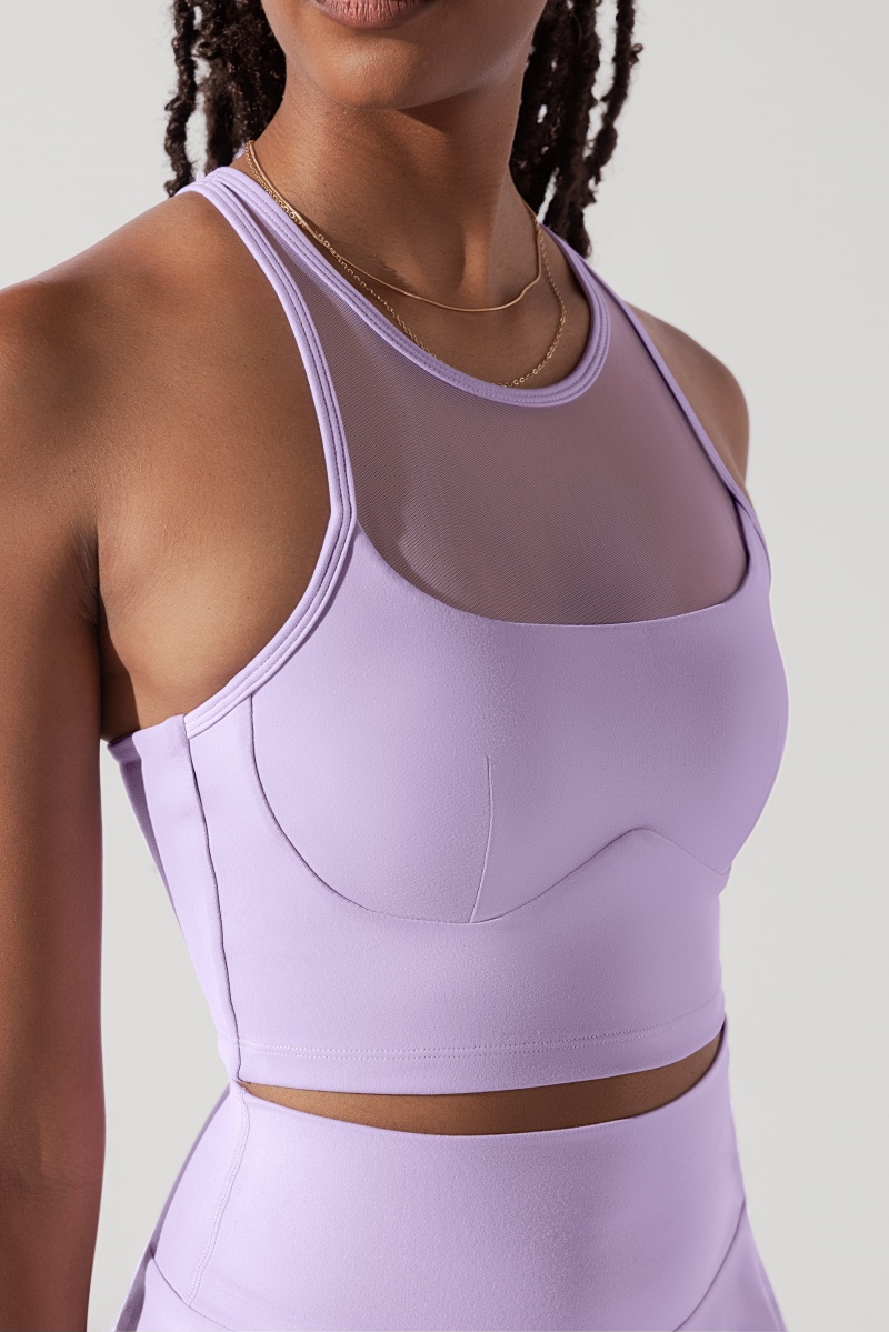 POPFLEX Celeste Mesh Crop Bralette Lavendel | 25DGIFMVB