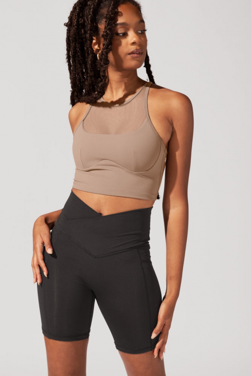 POPFLEX Celeste Mesh Crop Bralette Leafless Tree | 94PFLXHDJ