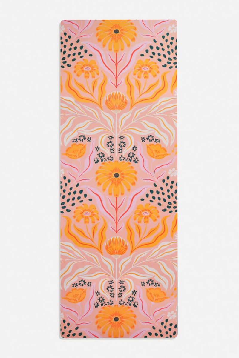 POPFLEX CloudCushion Vegan Wildleder Yoga Mat Mandarin Hypnosis 0.5” Thick | 69MTJYZBC