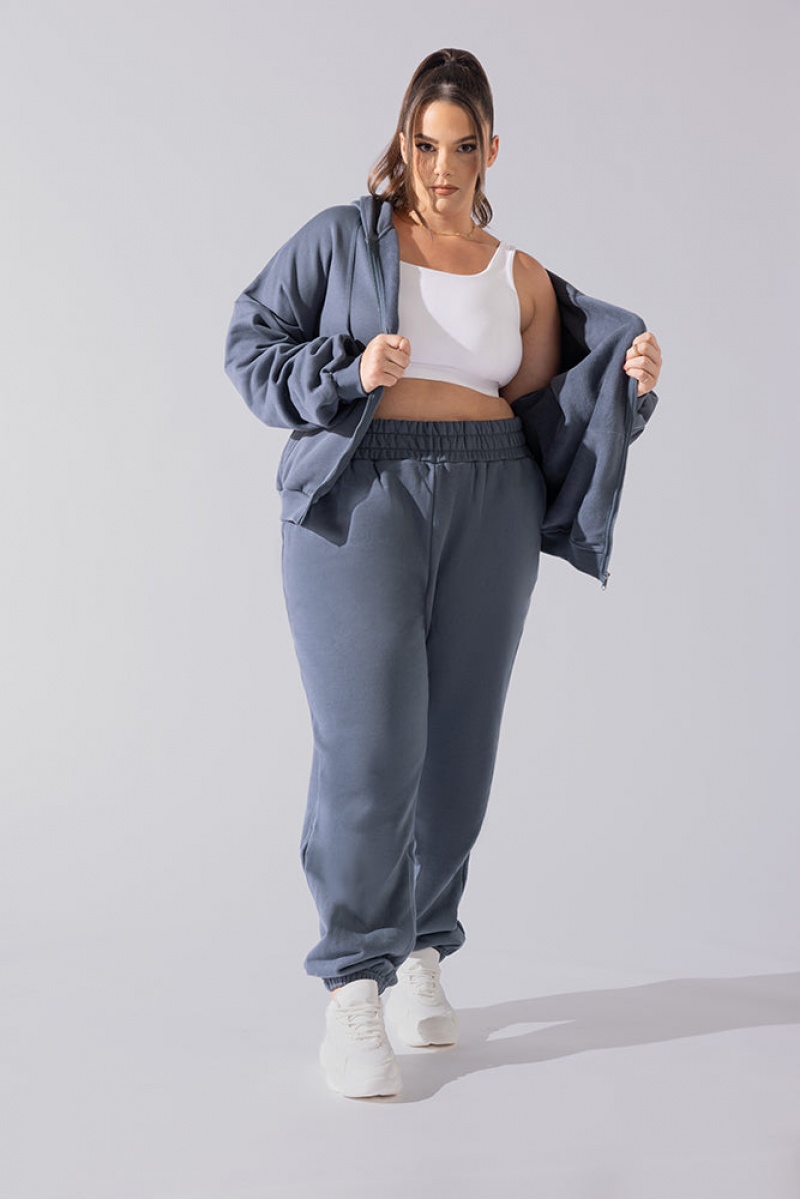 POPFLEX Cloud Rollover Sweatpant Blau | 83OEDPTJG