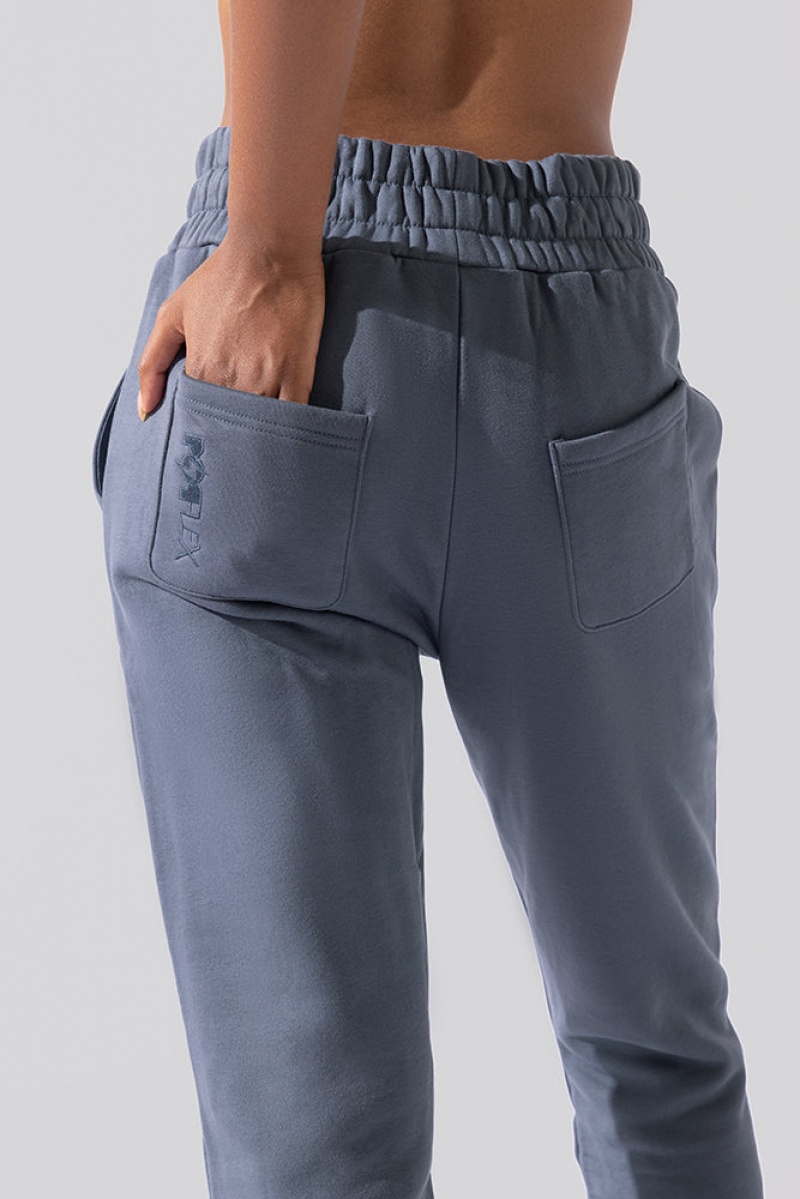 POPFLEX Cloud Rollover Sweatpant Blau | 83OEDPTJG