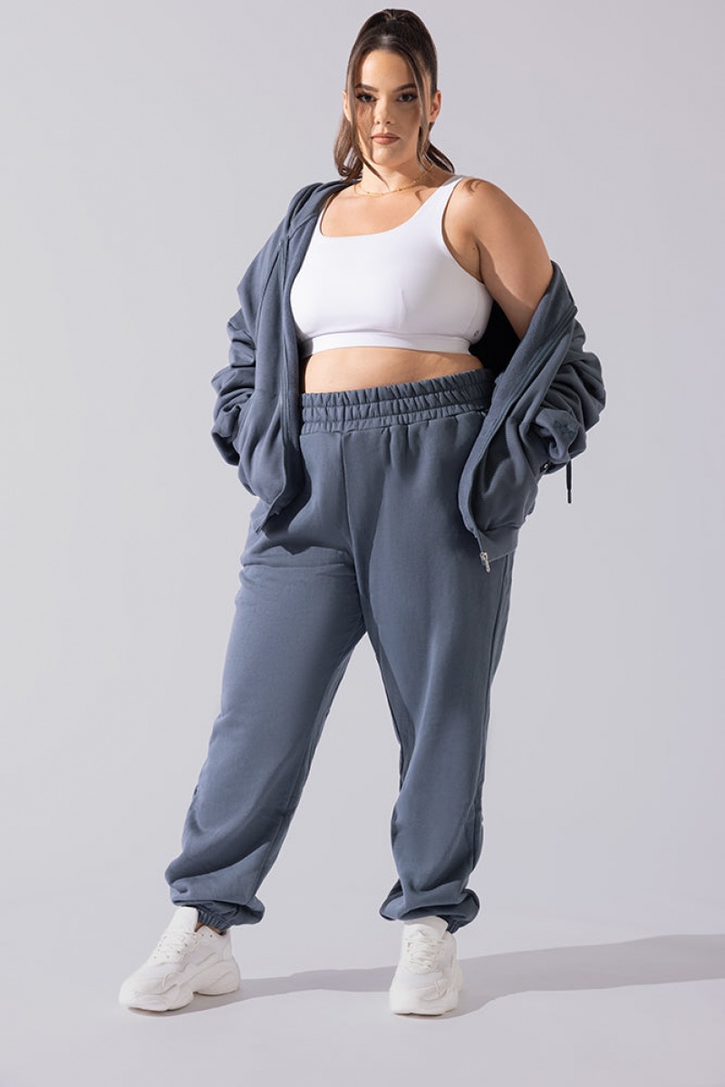 POPFLEX Cloud Rollover Sweatpant Blau | 83OEDPTJG