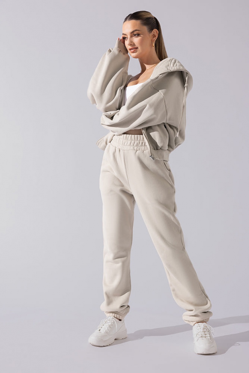 POPFLEX Cloud Rollover Sweatpant Seashell | 62PNAHZMS