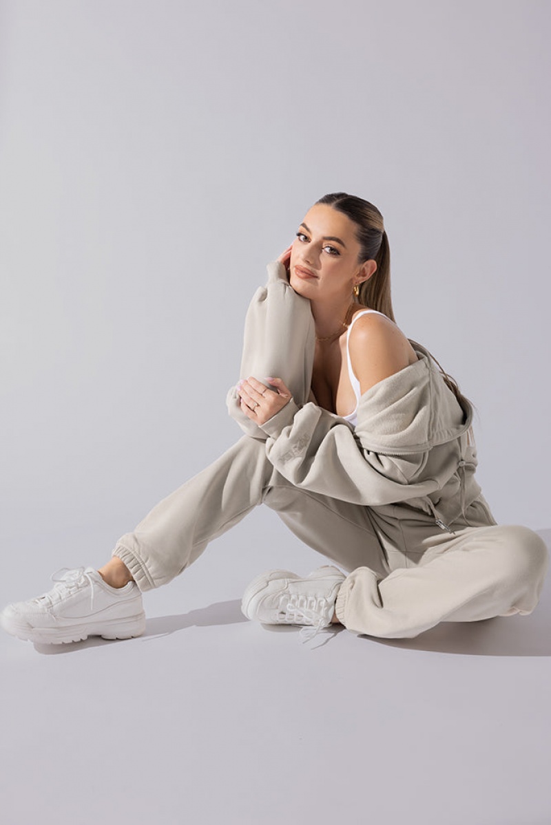 POPFLEX Cloud Rollover Sweatpant Seashell | 62PNAHZMS