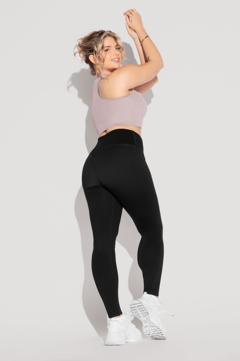 POPFLEX Crisscross Hourglass® Seamless Legging Schwarz | 37RUXQODC