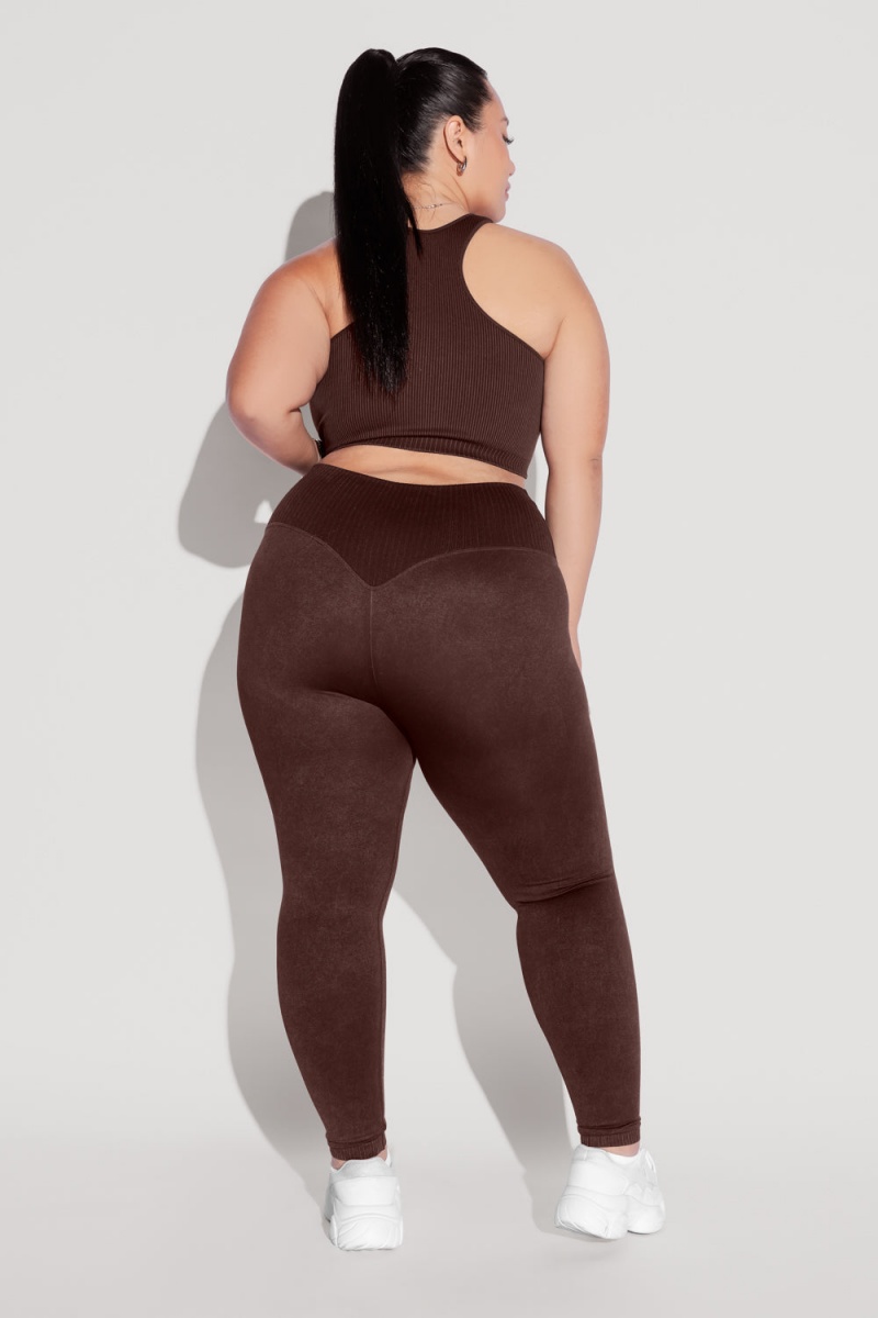 POPFLEX Crisscross Hourglass® Seamless Legging French Roast | 76JQAGTNV