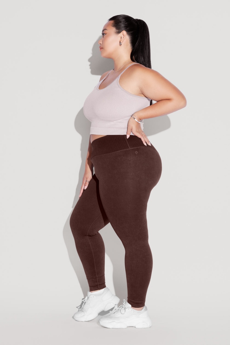 POPFLEX Crisscross Hourglass® Seamless Legging French Roast | 76JQAGTNV