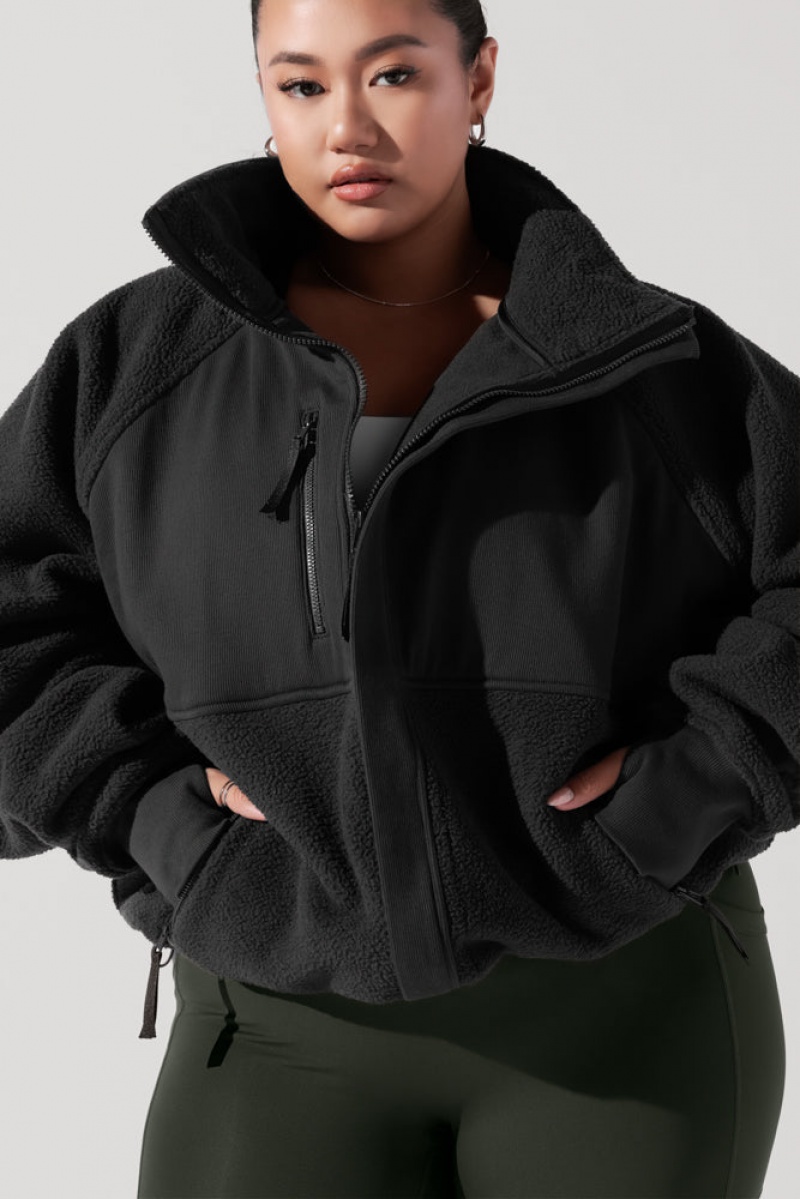 POPFLEX Find Your Inner Fleece Jacket Charcoal | 73FXKBAPN