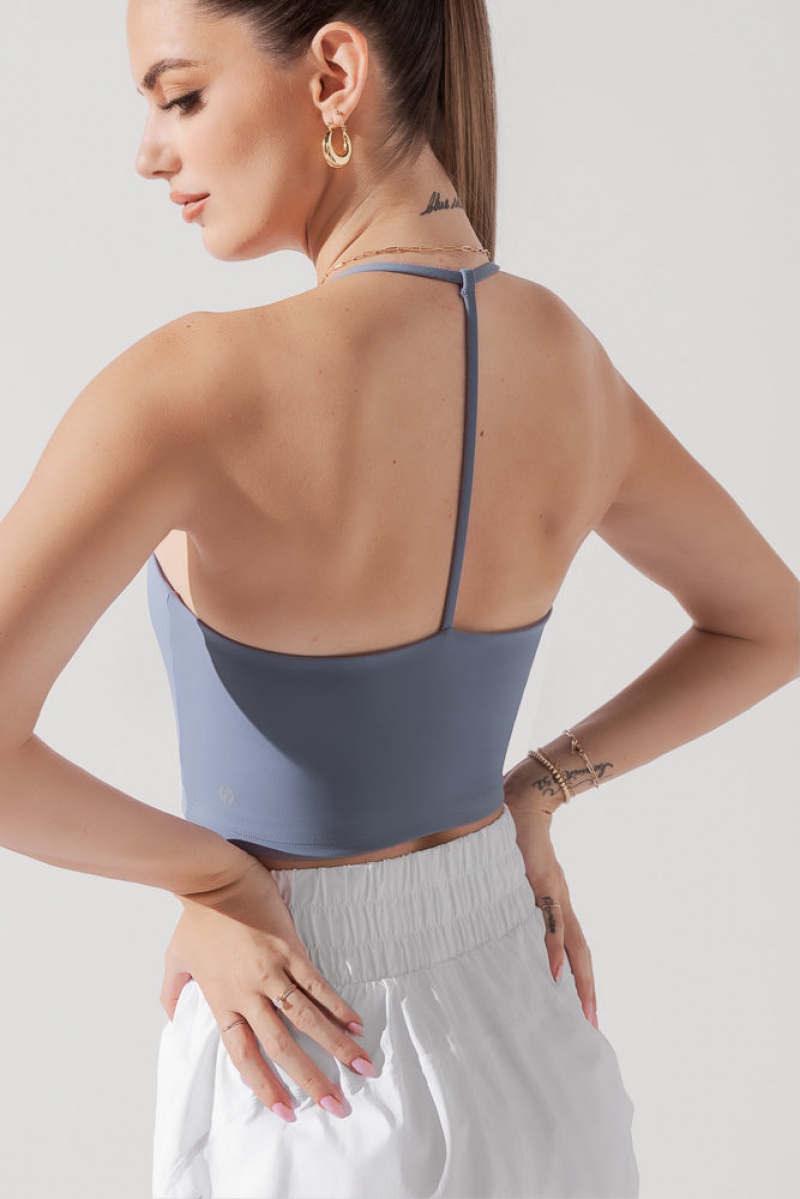 POPFLEX Flexy Crop Top Blau | 45JUKAFCV