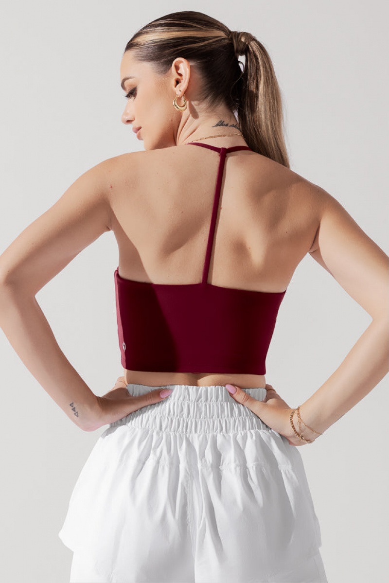 POPFLEX Flexy Crop Top Crimson | 15YJHICWN