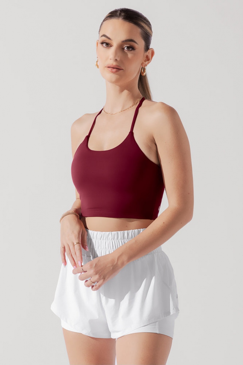 POPFLEX Flexy Crop Top Crimson | 15YJHICWN