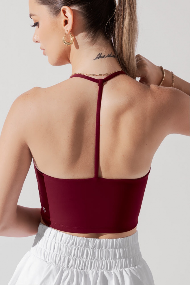 POPFLEX Flexy Crop Top Crimson | 15YJHICWN