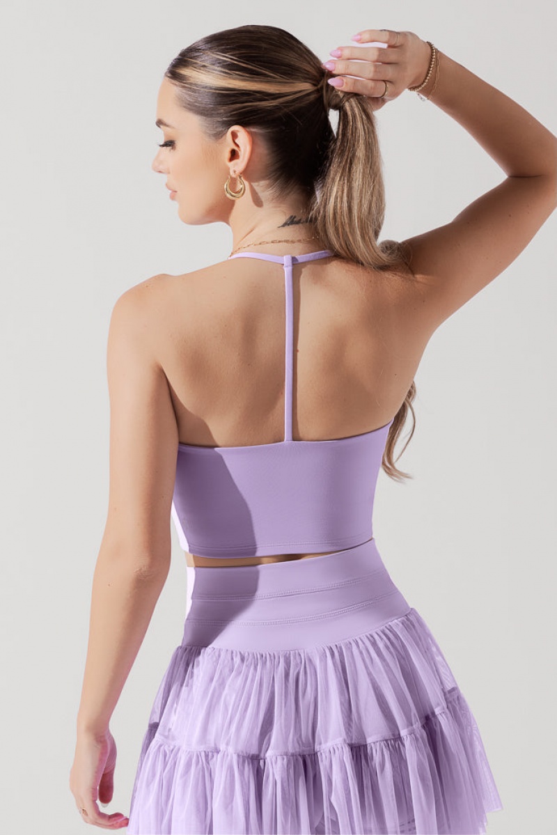 POPFLEX Flexy Crop Top Lavendel | 89IVDLECJ