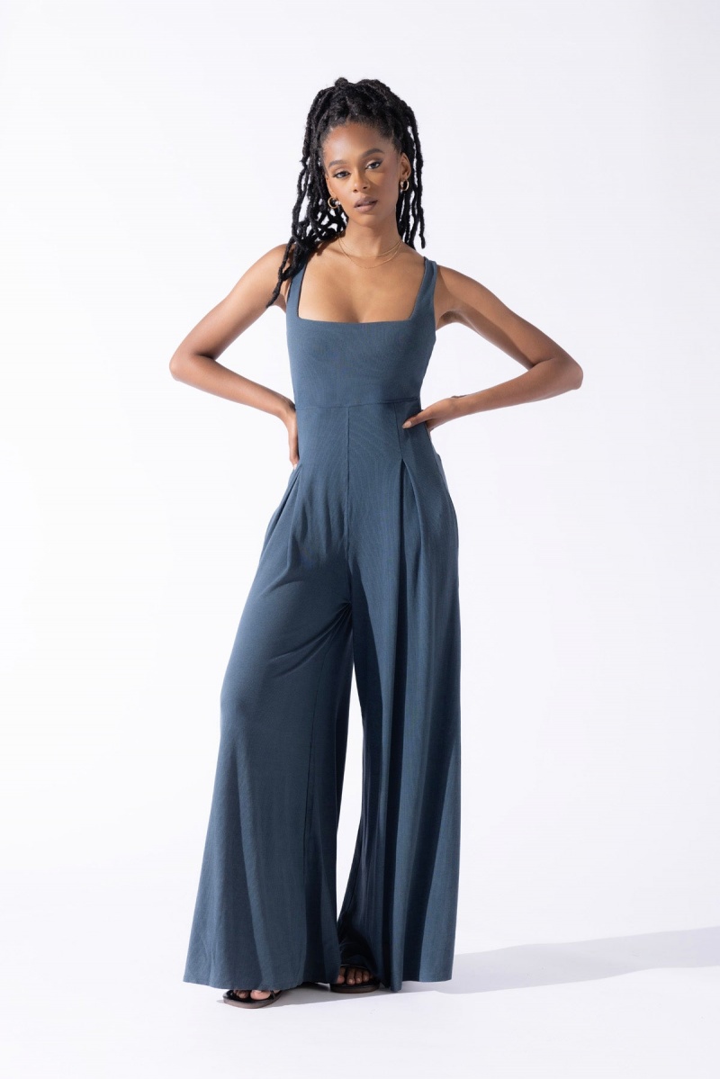 POPFLEX Go with the Flow Jumpsuit Stormy Weather | 68QNGIHFJ