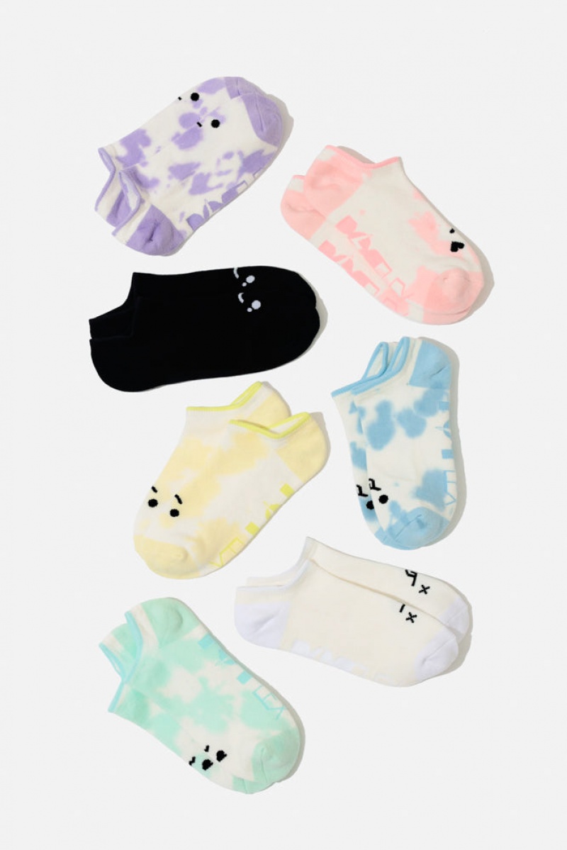 POPFLEX Happy Cry Face Low Rise Socks Schwarz | 80WERLVZN