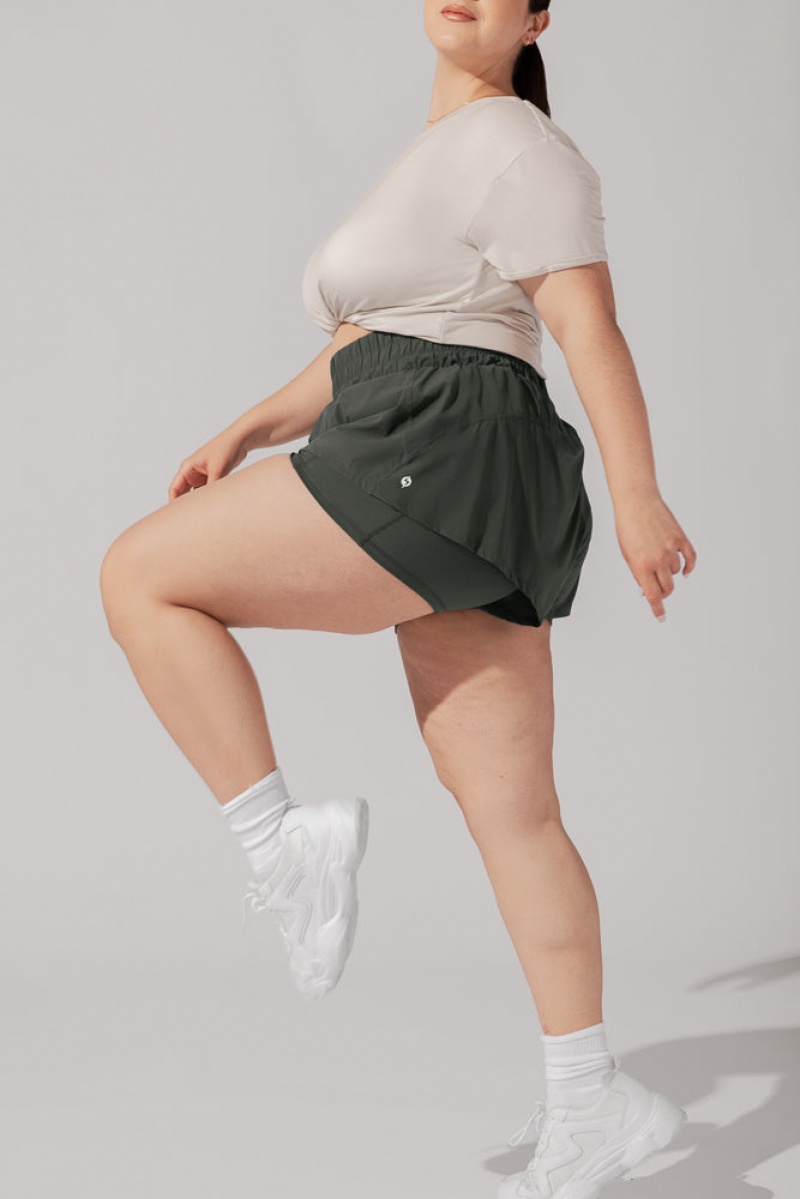 POPFLEX High Waisted Supershort™ Forestwood | 05IQCXEAD