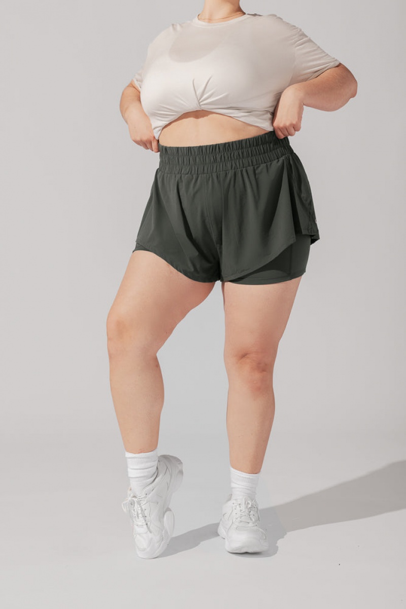 POPFLEX High Waisted Supershort™ Forestwood | 05IQCXEAD