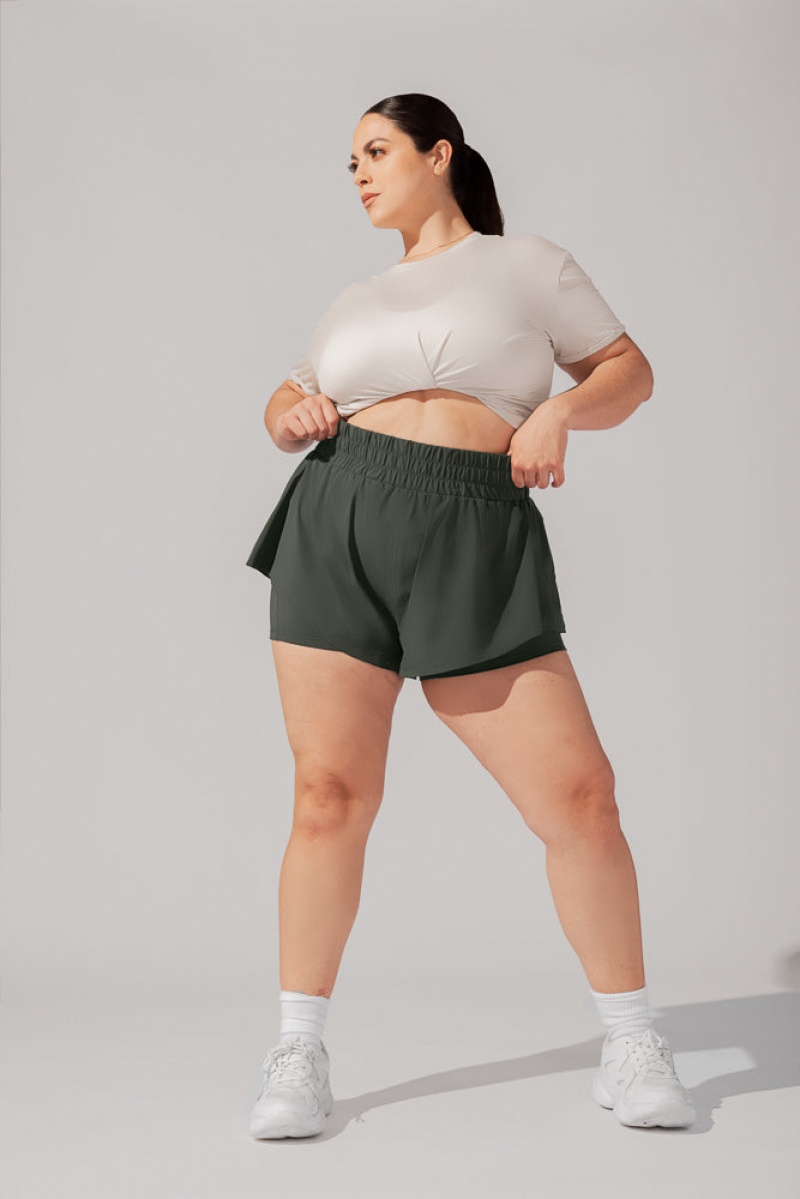 POPFLEX High Waisted Supershort™ Forestwood | 05IQCXEAD