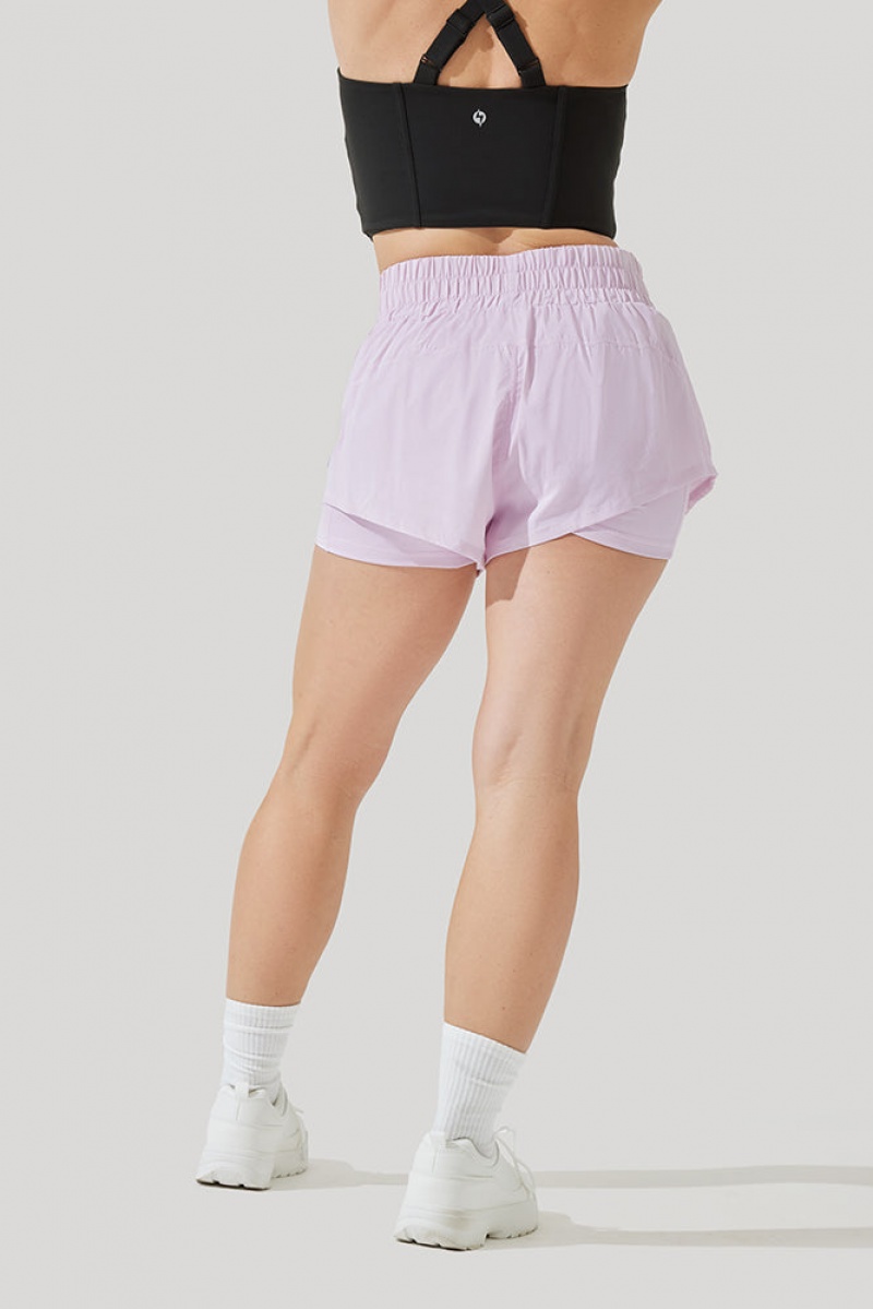 POPFLEX High Waisted Supershort™ Orchid Ice | 82MVEOFXK