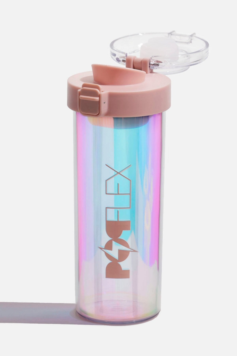 POPFLEX Iridescent Shaker Bottle Rosa | 24NGAXIRB