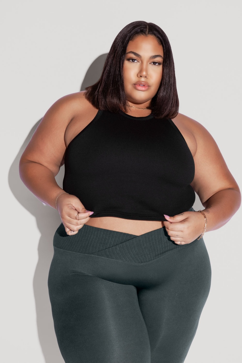 POPFLEX Let's Go Seamless Crop Top Schwarz | 21WGEJNCZ