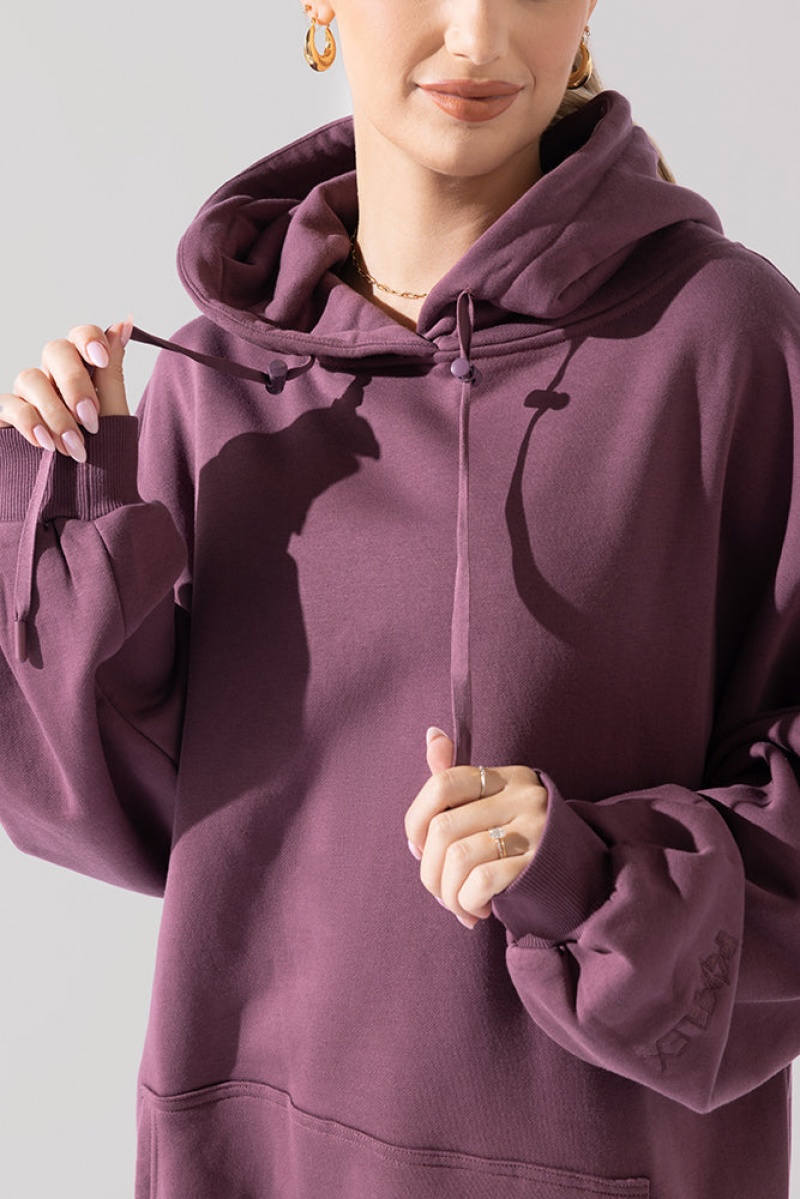 POPFLEX Long Cloud Hoodie Tiefes | 90GBHQOTF