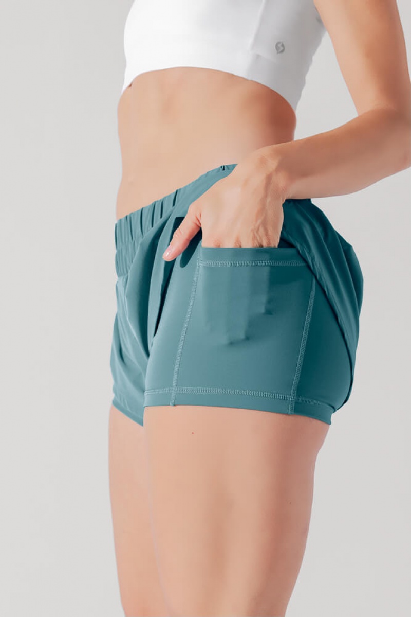 POPFLEX Low Rise Supershort™ Arctic Teal | 51IKURDJX