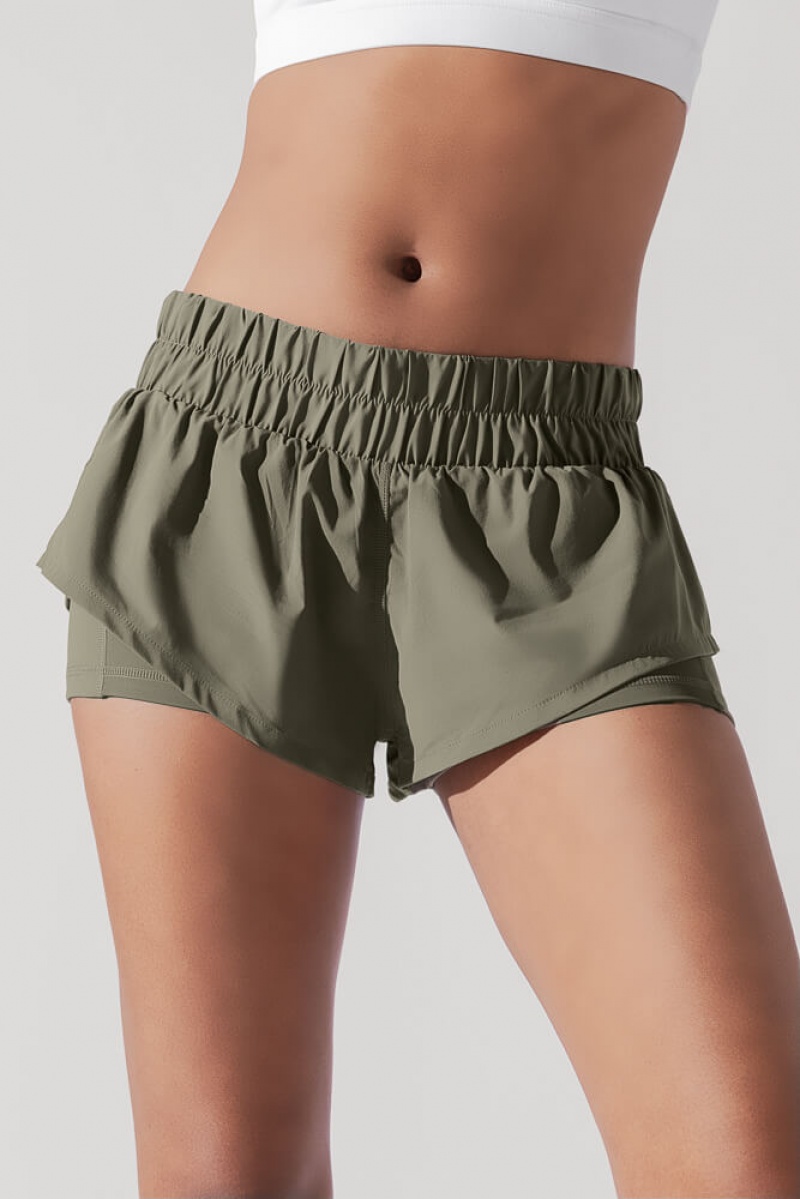 POPFLEX Low Rise Supershort™ Olivgrün | 63RYPLXFV