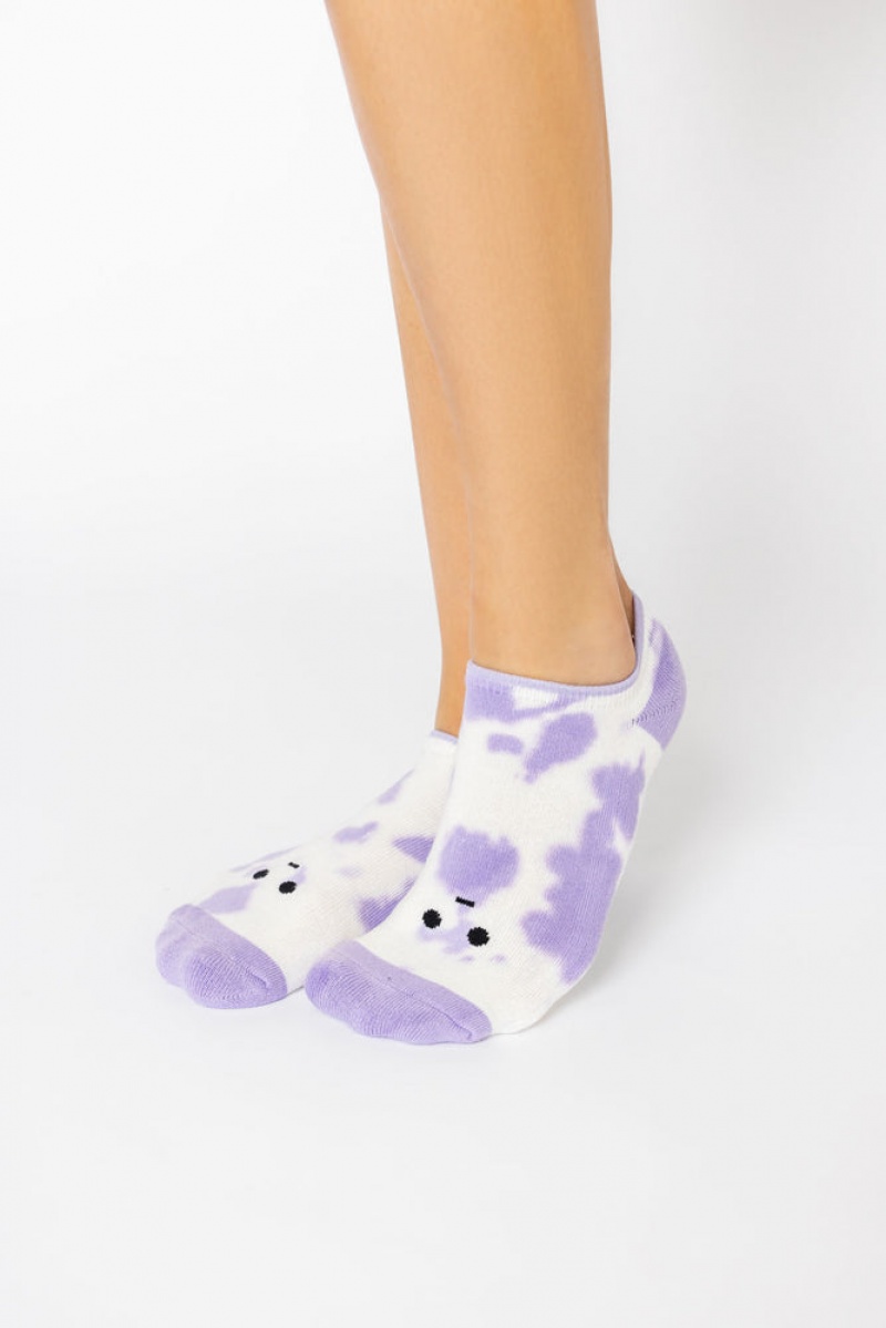 POPFLEX Meh Face Low Rise Socks Lila | 71ZFWXGSI