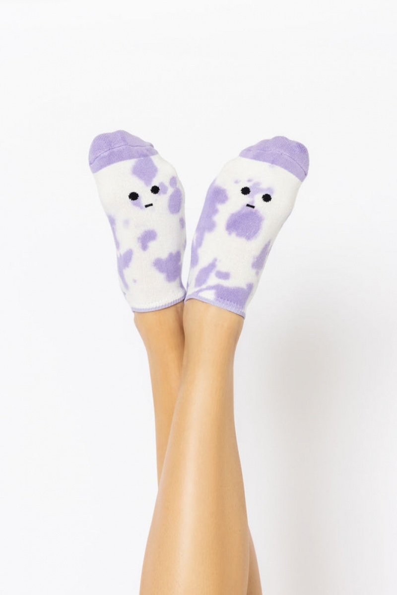 POPFLEX Meh Face Low Rise Socks Lila | 71ZFWXGSI