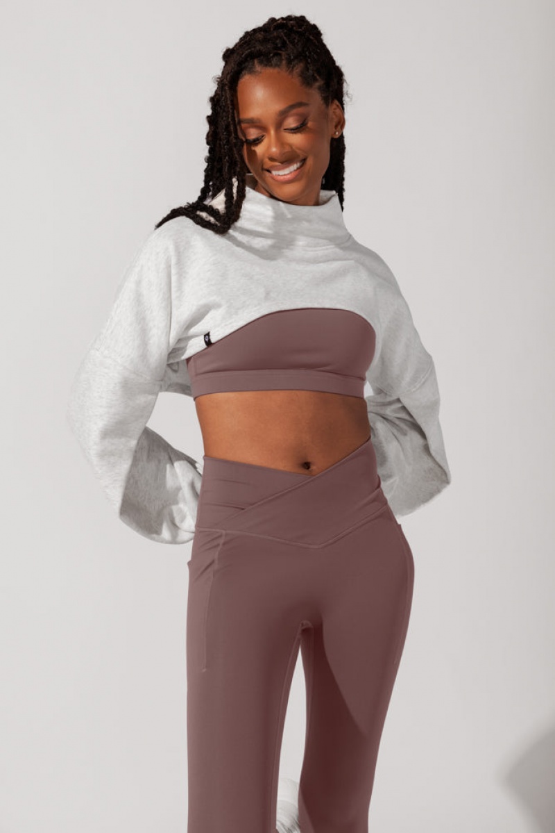 POPFLEX Mockneck Shruggie Grau | 78JUIZFVT