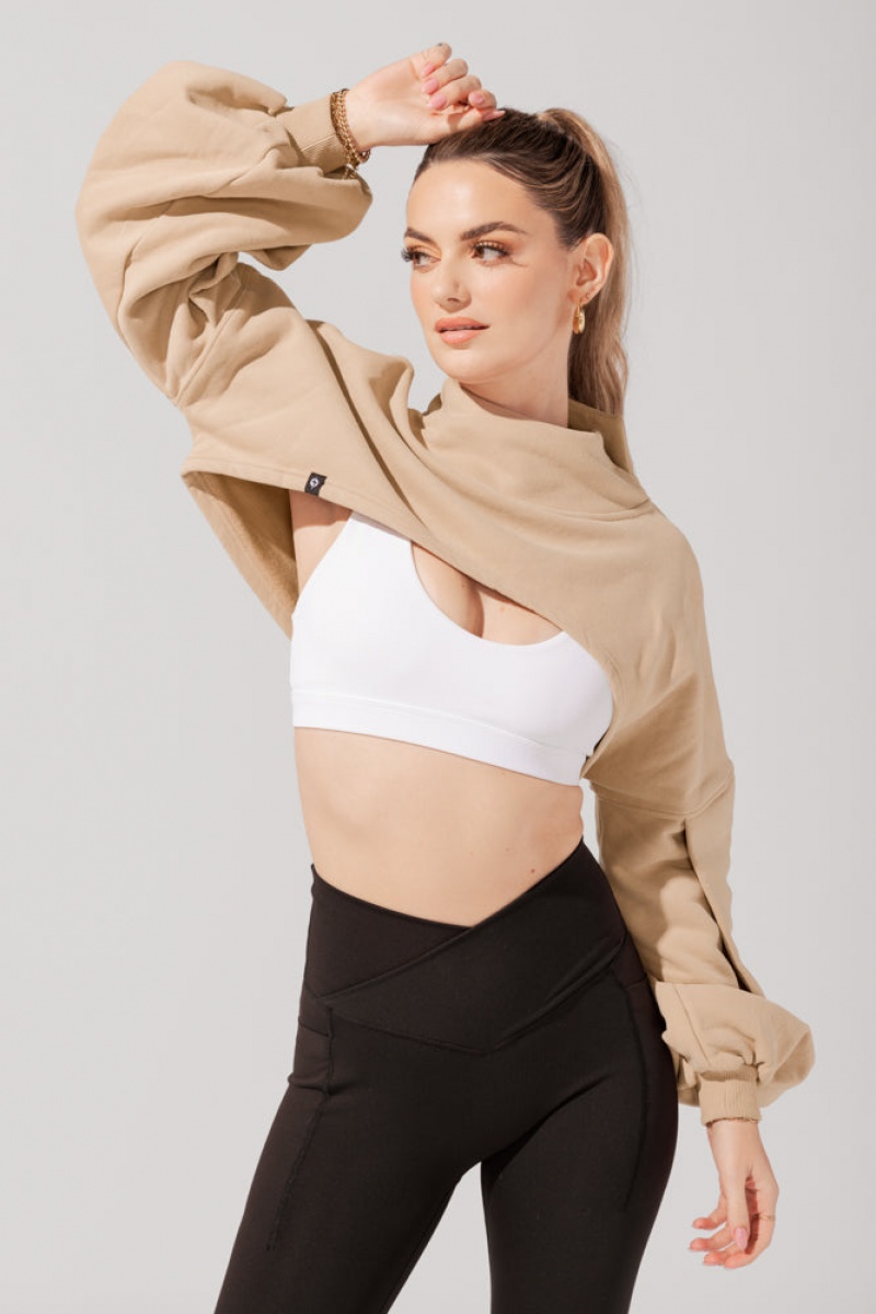 POPFLEX Mockneck Shruggie Taupe | 26LQOJNDP