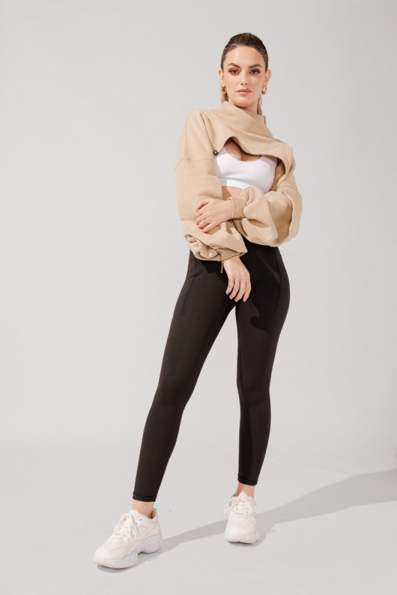 POPFLEX Mockneck Shruggie Taupe | 26LQOJNDP